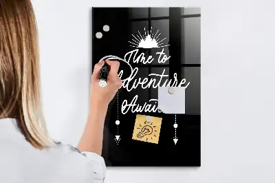 Magnetic dry erase board adventure design