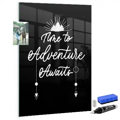 Magnetic dry erase board adventure design