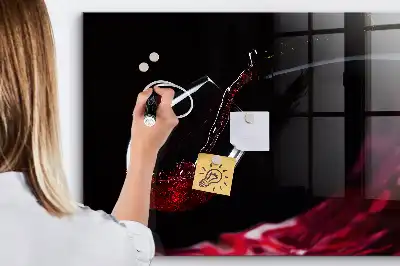 Magnetic dry erase board wine