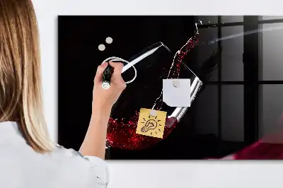 Magnetic dry erase board wine