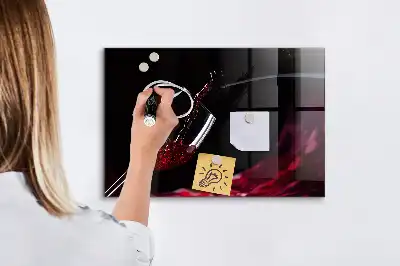 Magnetic dry erase board wine