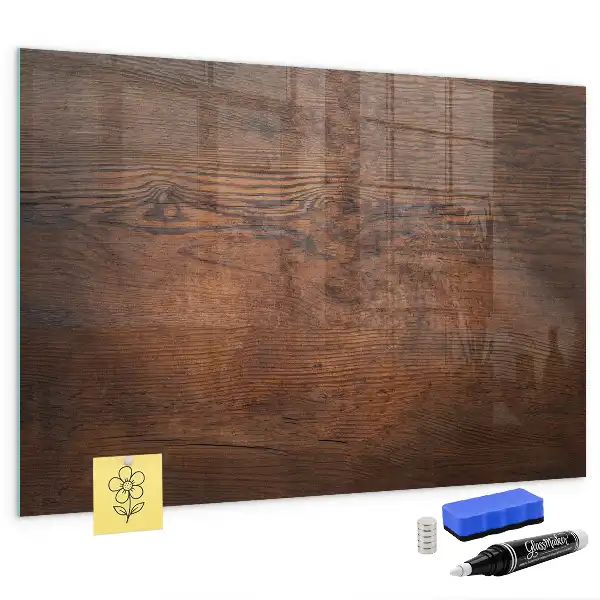 Magnetic erase board with an old wood frame