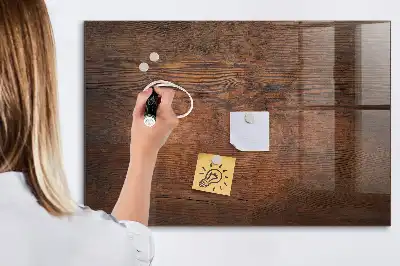 Magnetic erase board with an old wood frame