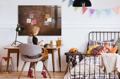 Magnetic erase board with an old wood frame