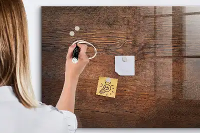 Magnetic erase board with an old wood frame