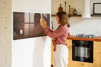 Magnetic erase board with an old wood frame