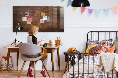 Magnetic erase board with an old wood frame