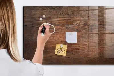 Magnetic erase board with an old wood frame