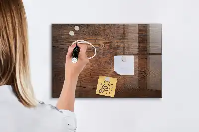 Magnetic erase board with an old wood frame