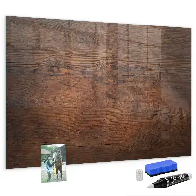 Magnetic erase board with an old wood frame