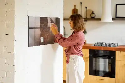 Magnetic erase board with an old wood frame