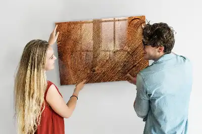 Magnetic dry erase board with an old tree trunk design frame