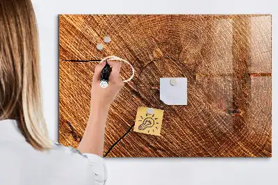 Magnetic dry erase board with a decorative wood frame