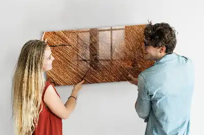 Magnetic dry erase board with a decorative wood frame