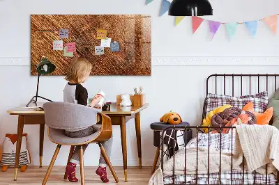 Magnetic dry erase board with a decorative wood frame