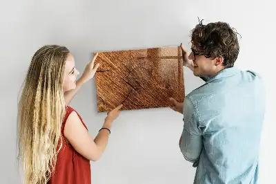 Magnetic dry erase board with a decorative wood frame