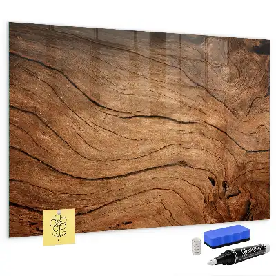 Magnetic erase board with an old wood frame