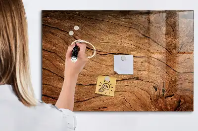 Magnetic erase board with an old wood frame