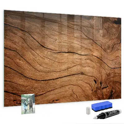 Magnetic erase board with an old wood frame