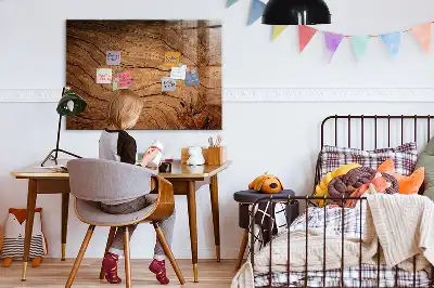 Magnetic erase board with an old wood frame