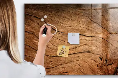 Magnetic erase board with an old wood frame