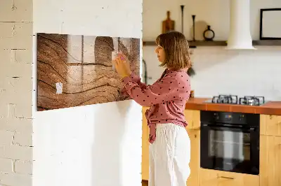 Magnetic erase board with an old wood frame