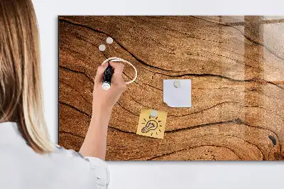 Magnetic erase board with an old wood frame