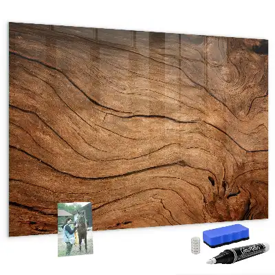 Magnetic erase board with an old wood frame