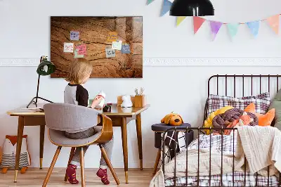 Magnetic erase board with an old wood frame