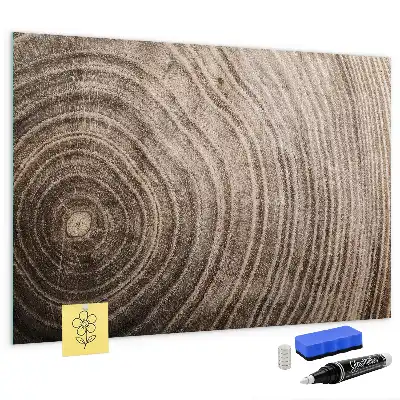 Magnetic erase board tree trunk design