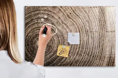Magnetic erase board tree trunk design