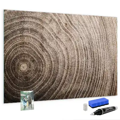 Magnetic erase board tree trunk design