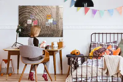 Magnetic erase board tree trunk design
