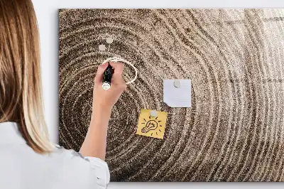 Magnetic erase board tree trunk design