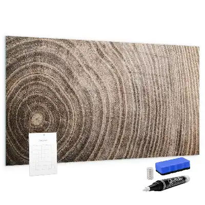 Magnetic erase board tree trunk design