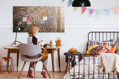 Magnetic erase board tree trunk design