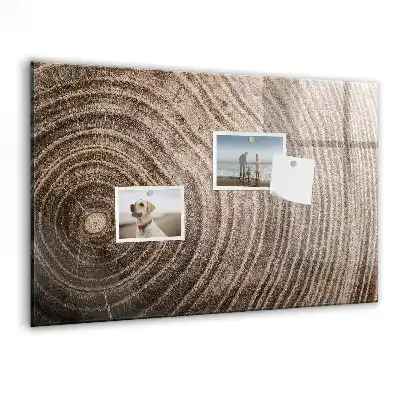 Magnetic erase board tree trunk design