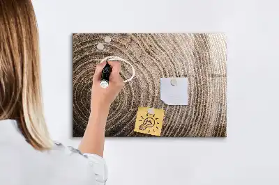 Magnetic erase board tree trunk design