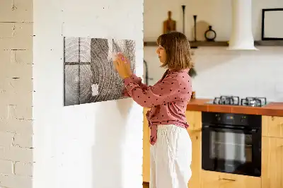 Magnetic erase board tree trunk design
