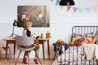 Magnetic erase board tree trunk design