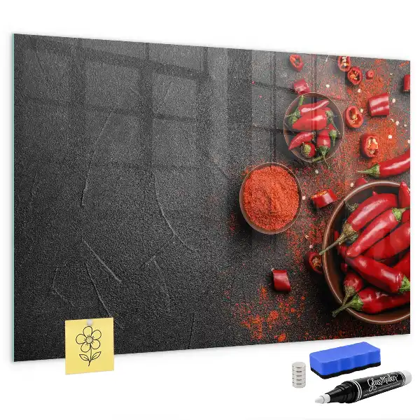Magnetic dry erase board red peppers