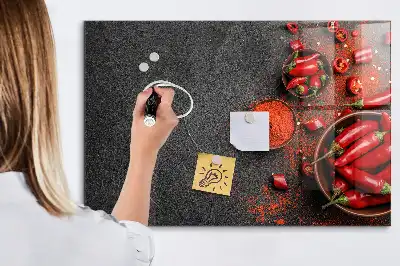 Magnetic dry erase board red peppers