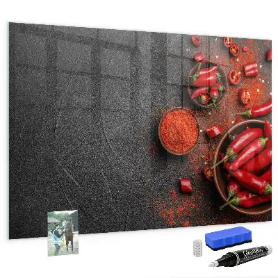 Magnetic dry erase board red peppers