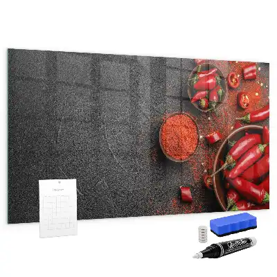Magnetic dry erase board red peppers