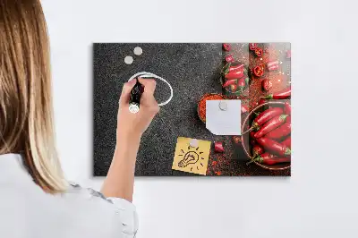 Magnetic dry erase board red peppers