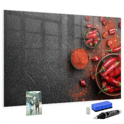 Magnetic dry erase board red peppers