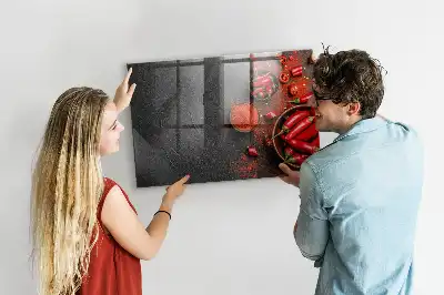 Magnetic dry erase board red peppers