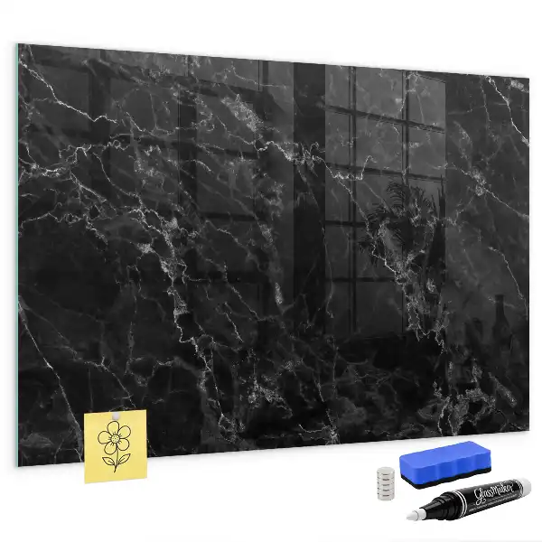 Magnetic dry erase board dark marble