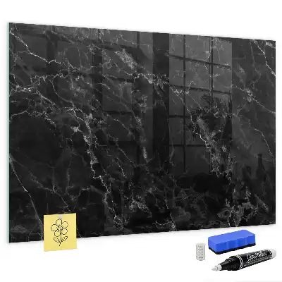 Magnetic dry erase board dark marble