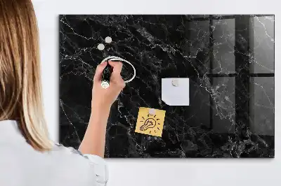 Magnetic dry erase board dark marble